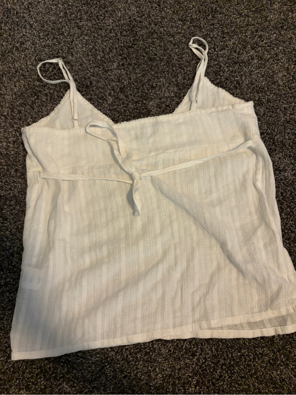 White Lace-Trim brandy tank - Picture 3 of 3